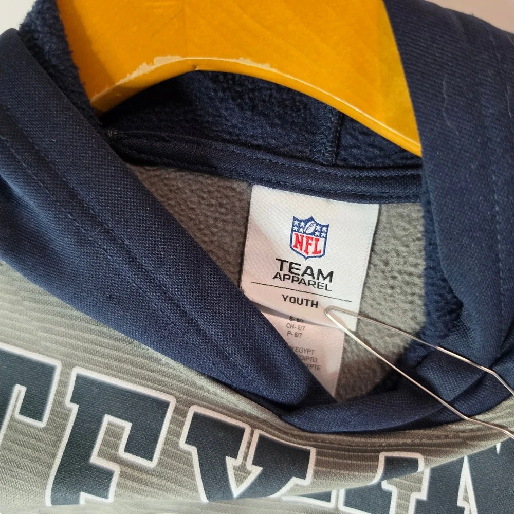 NFL Team Apparel Houston Texans Youth Hoodie Sweatshirt Gray Navy Size 6/7